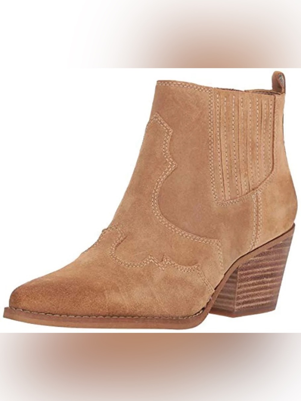 Sam Edelman Winona Suede Ankle Bootie - Camel - 7.5 - NEW
